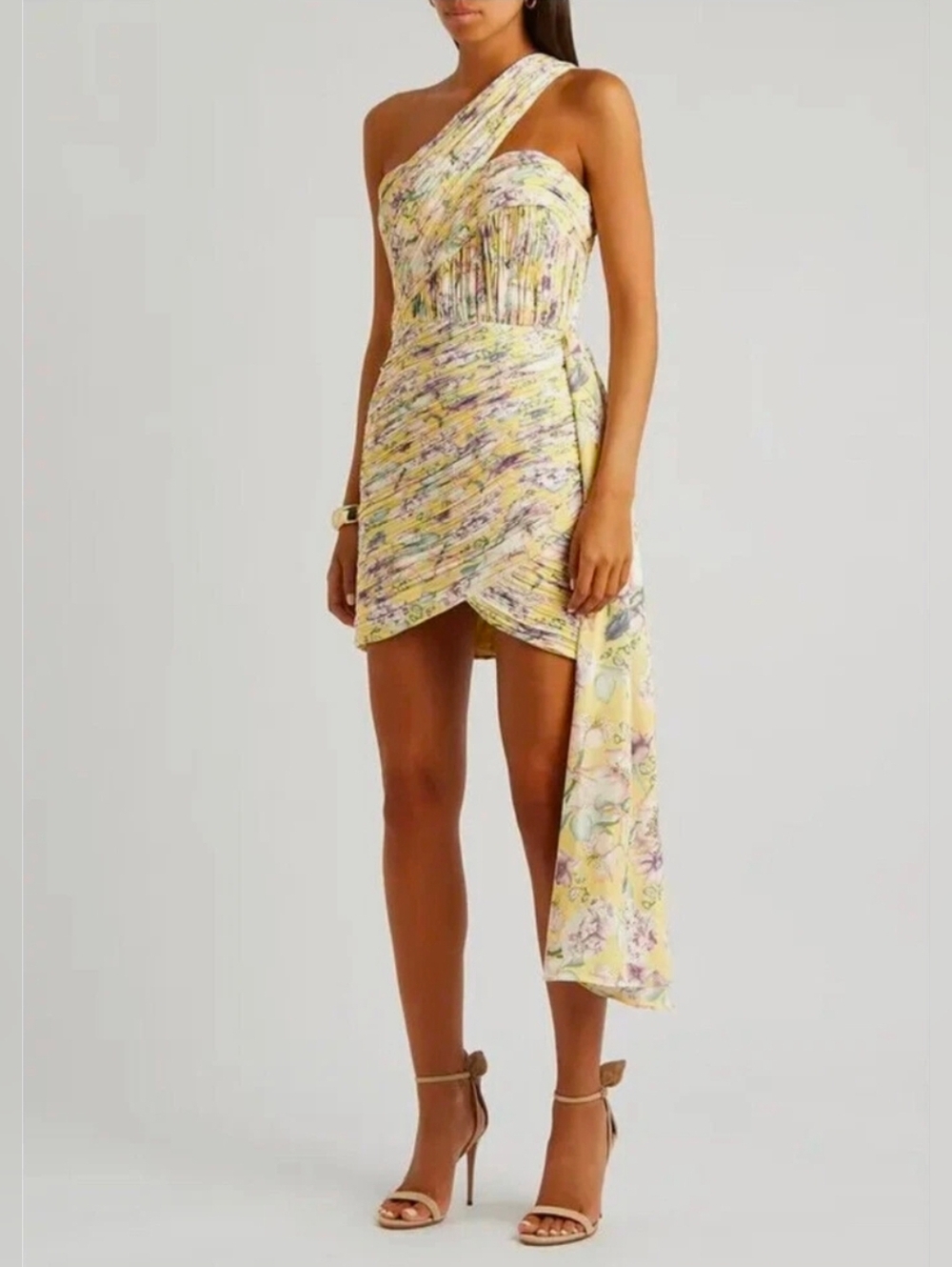 Lavish Alice Floral Mini Dress with sash